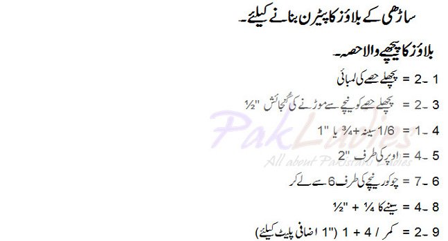 How to Make Pattern for Sari Blouse Part 2(Eng-Urdu) - original recovered illustration